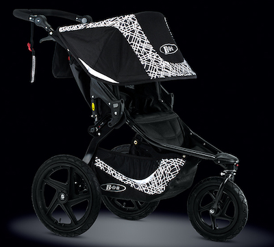 BOB Revolution Flex Lunar - Reflective Fabric makes this one of the best strollers for running in the evening