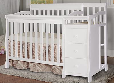 Dream On Me Jayden Mini Crib with Changer
