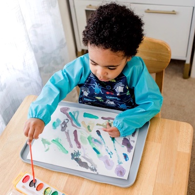 The long sleeve BLW bib can be used for crafts and painting too