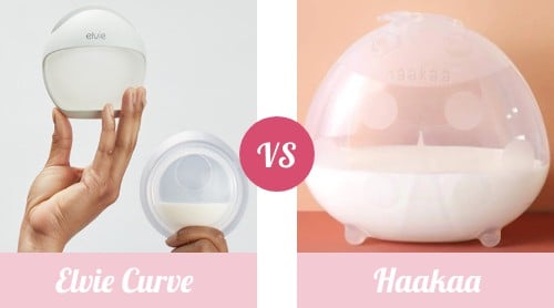 HAAKAA VS ELVIE CURVE : Battle of the Milk Catchers / Manual breast pumps  // Review & Demo 