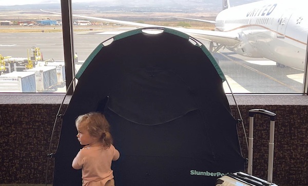 SlumberPod Blackout Tent for holidays with baby