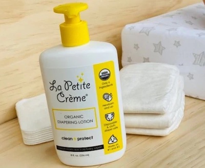 La Petite Creme French Organic Diapering Lotion - Diaper Cream Alternative to Baby Wipes